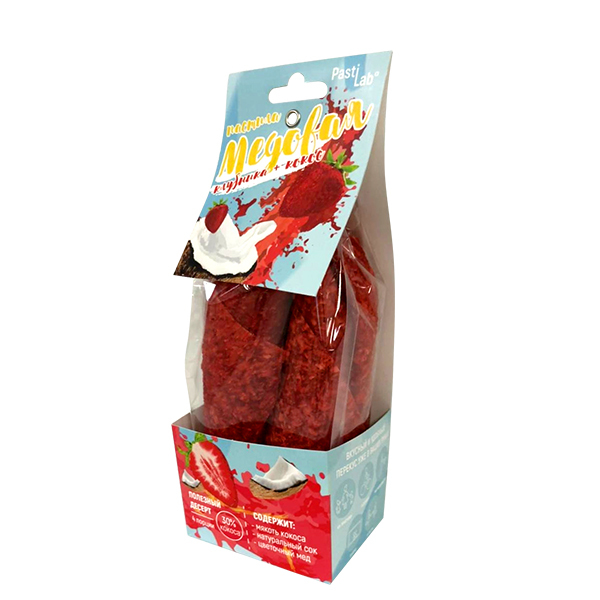 Медовая пастила клубничная с кокосом PASTILAB Медовая пастила клубничная с кокосом, 70 гр, пачка