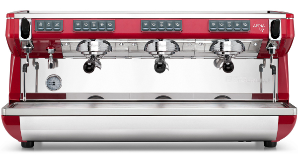 Кофемашина рожковая автоматическая NUOVA SIMONELLI APPIA LIFE 3GR V 220V RED+HIGH GROUPS+ECONOMIZER