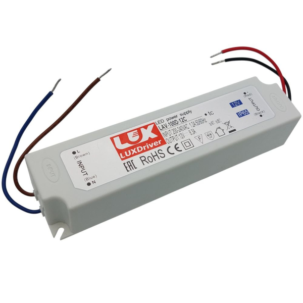 Блок питания 220/12V 100W 8,3A IP67 влагозащищенный